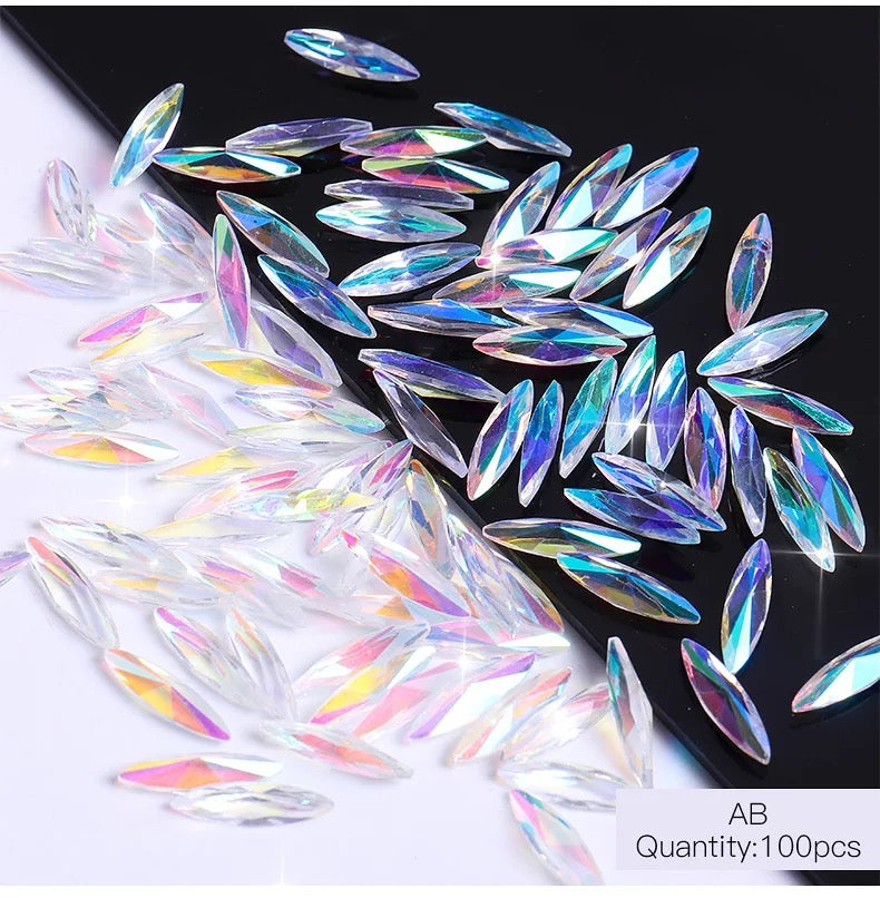 Flack Back Glass Rhinestones