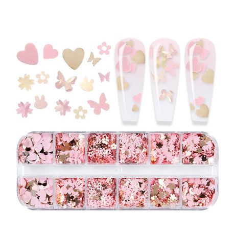 12 Grids Sequin Mix Gold & Rose Gold