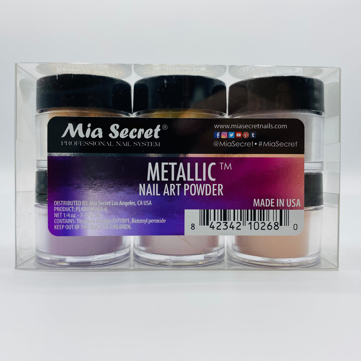 Metallic *Nail Art Powder Collection 6pcs*