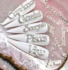 Zodiac Charms - Silver 12pc
