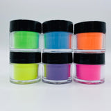 Flash Neon Nail Art Powder Collection 6pcs