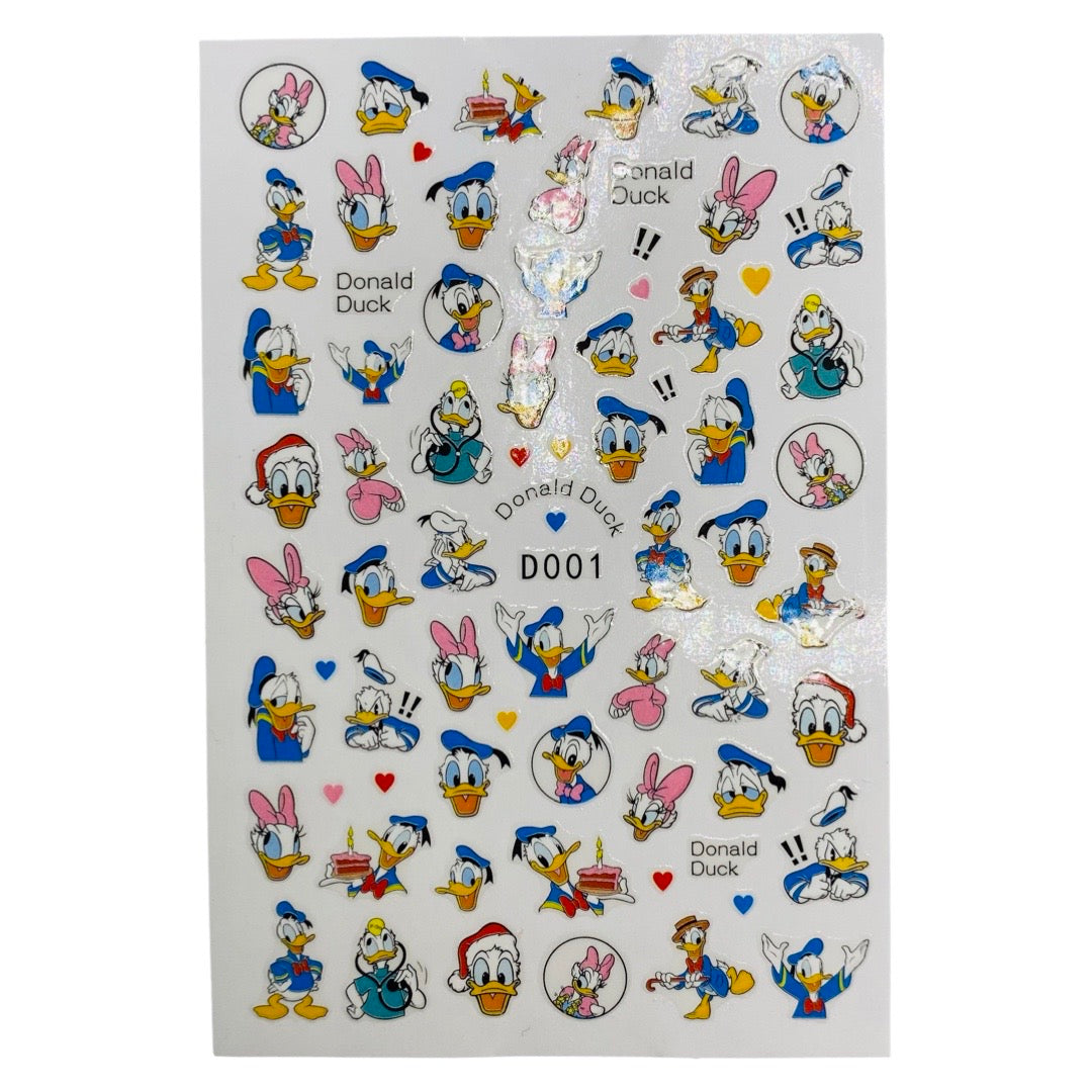 Decal Nail Sticker -D001 Donald Duck