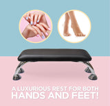 Leather Nail Hand Rest - Black