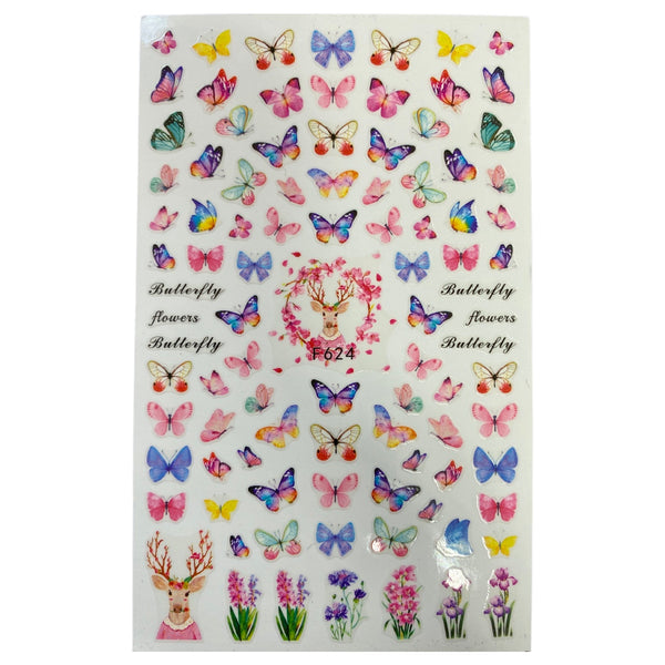 Butterfly Nail Sticker - F624