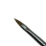 3D Kolinsky Nail Brush #4 - Silver Metal Handle