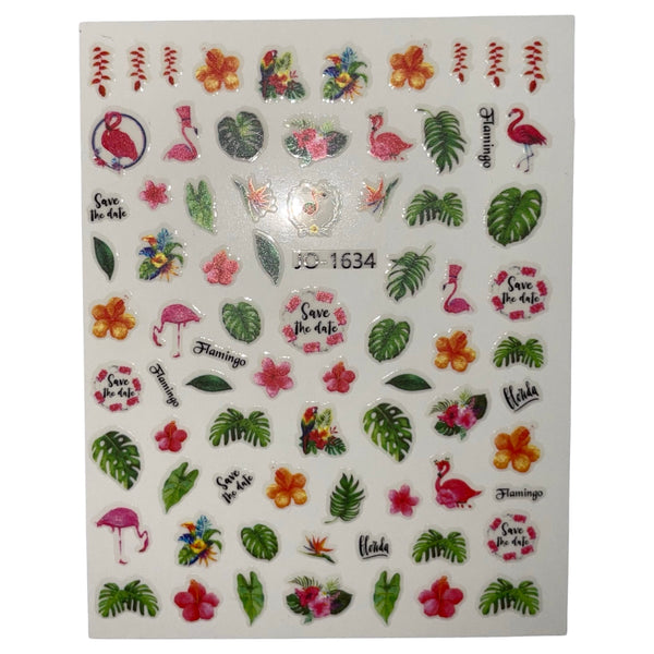Nail Sticker - JO-1634 Flamingoes