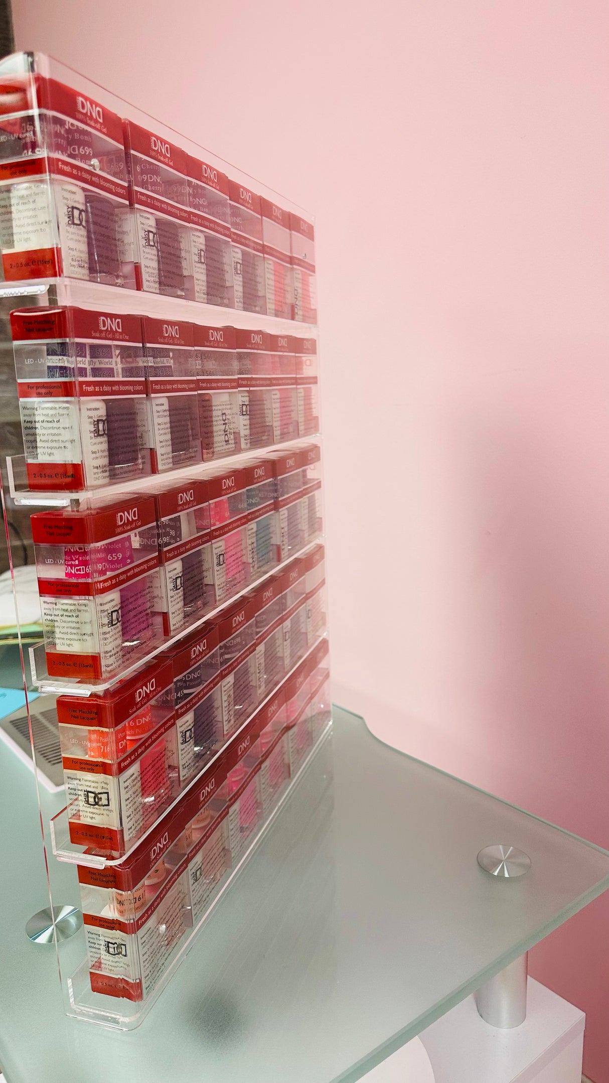 Acrylic Wall Polish Rack - 60 Bottles