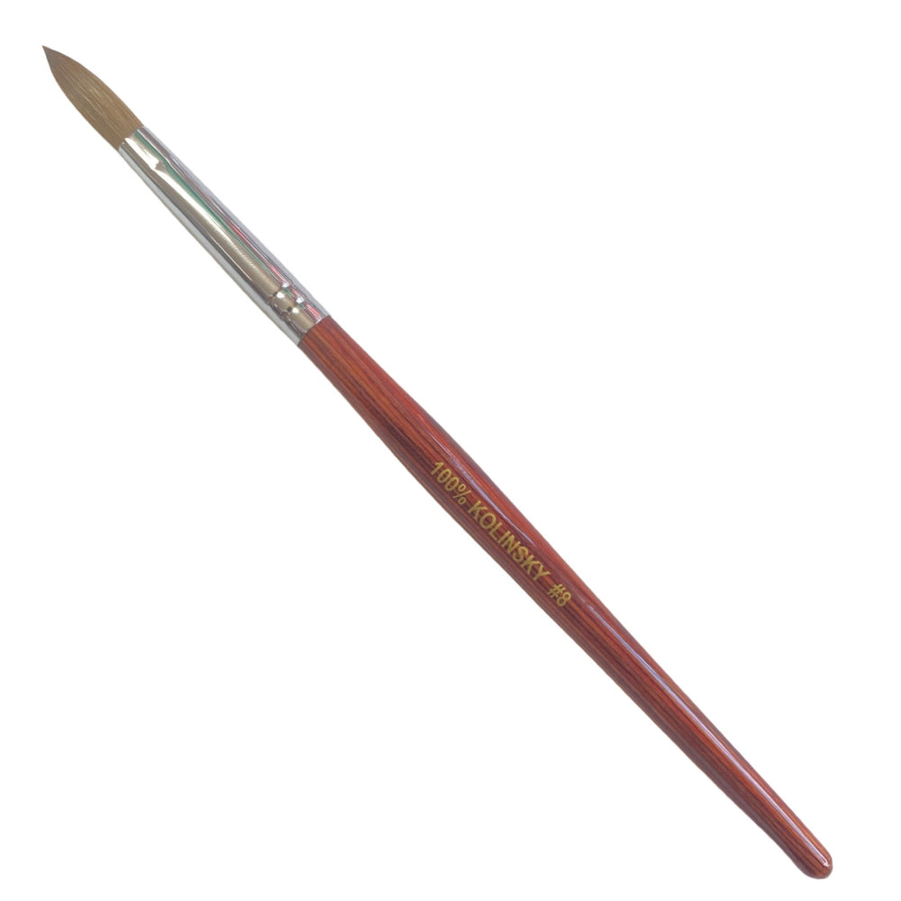 Crimped Sable Brush # 8 - 100% Kolinsky