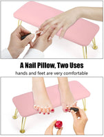 Leather Nail Hand Rest - Pink