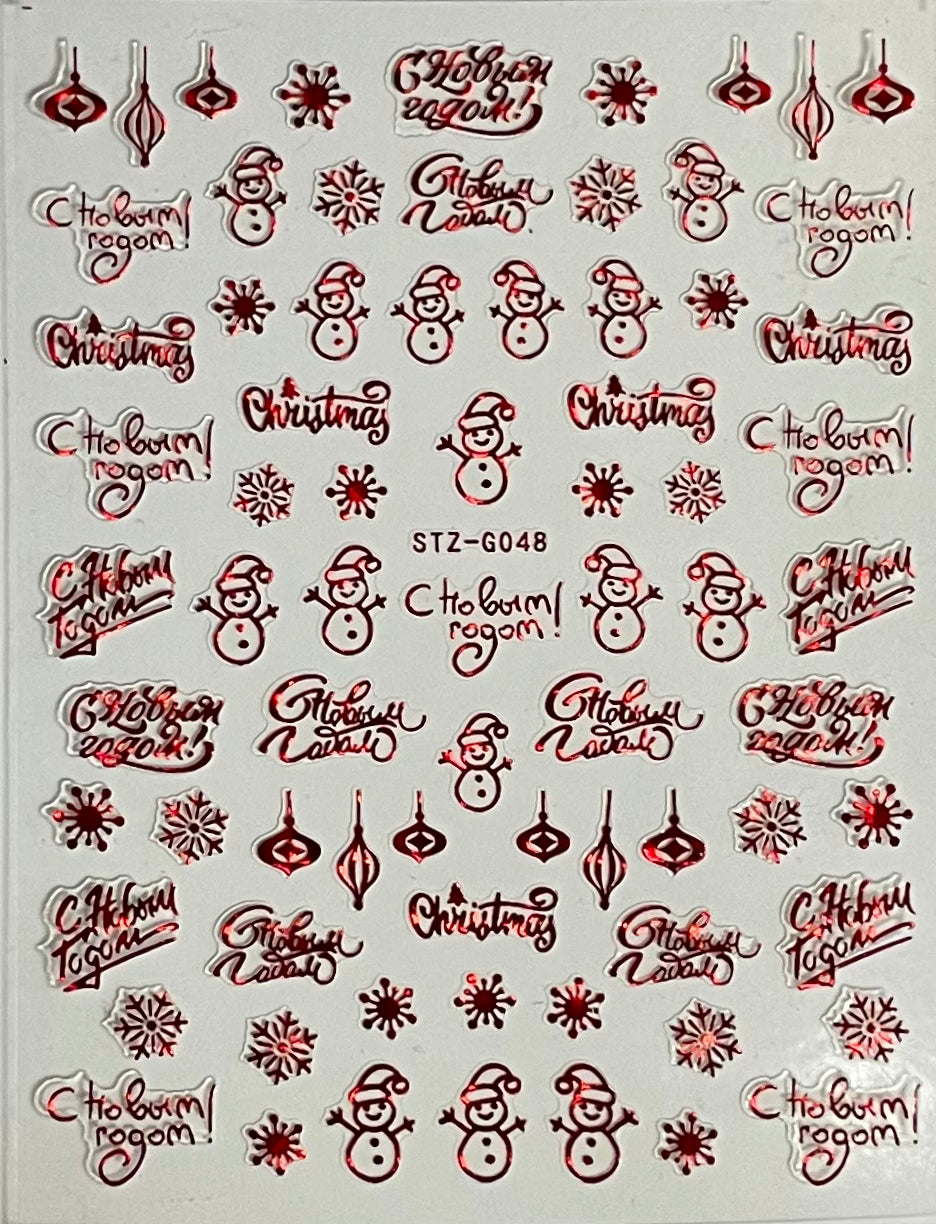 Christmas Nail Stickers  STZ-G048