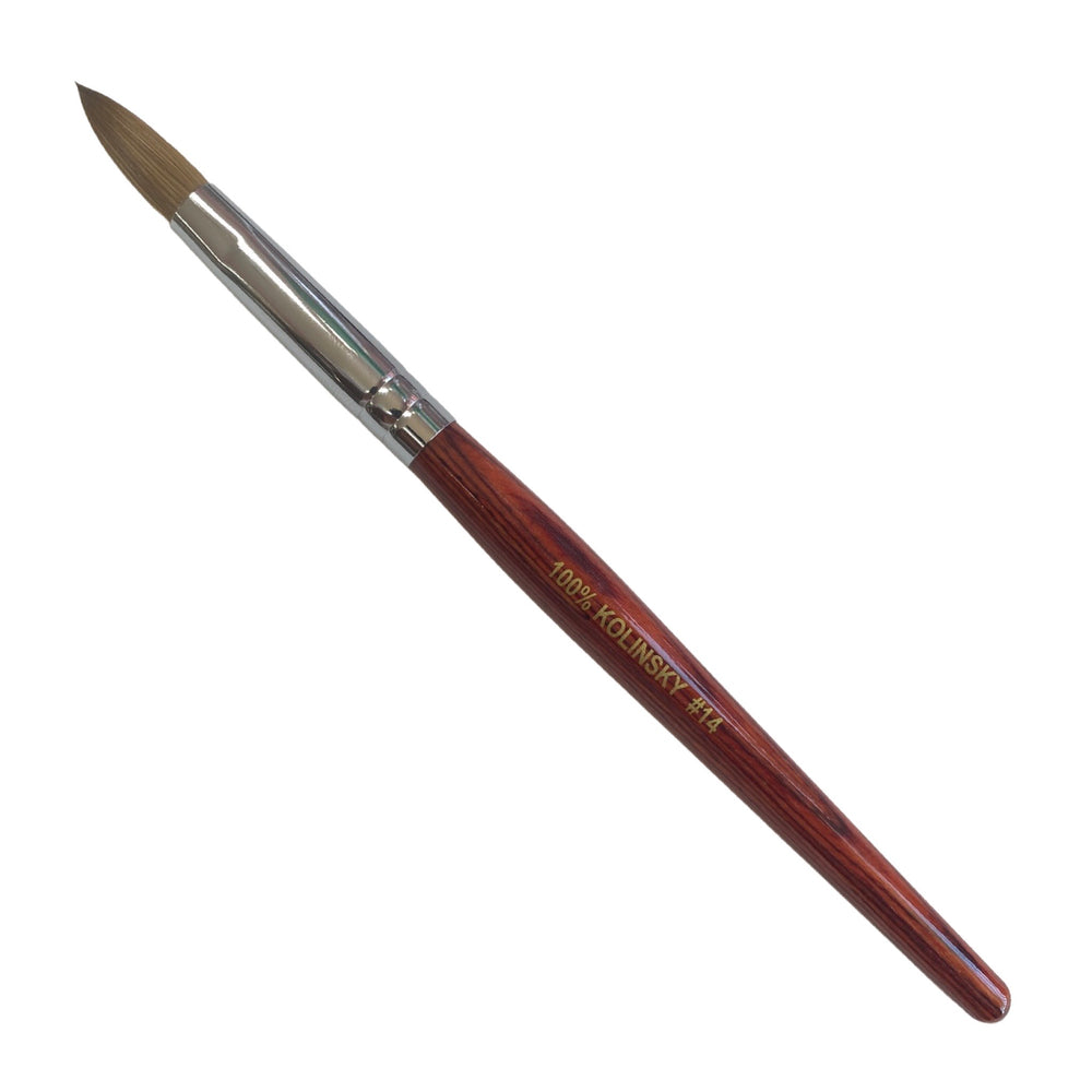 Crimped Sable Brown Brush # 14 - 100% Kolinsky
