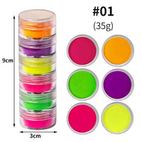 35g Neon Pigments Powder #1 - 6 Colors