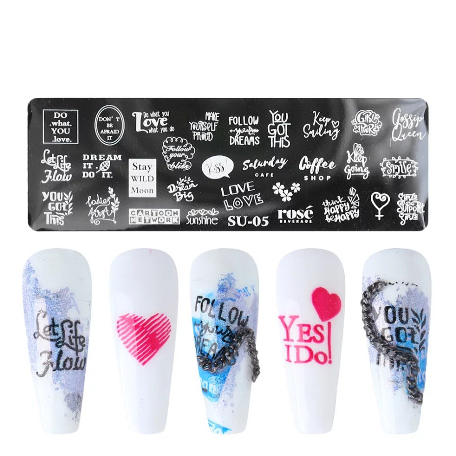 Nail Art Stamping  Plate SU-05