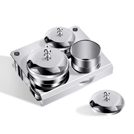 Metal Manicure Liquid & Powder Jar Set - 3pc