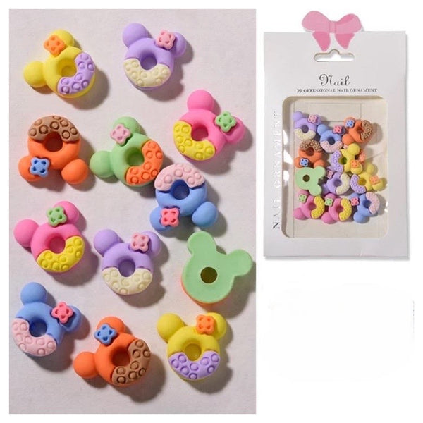 Minnie Mouse Donuts Charms - 12pc