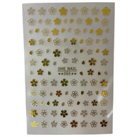 Nail Sticker - 005 Gold Flowers