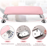 Leather Nail Hand Rest - Pink