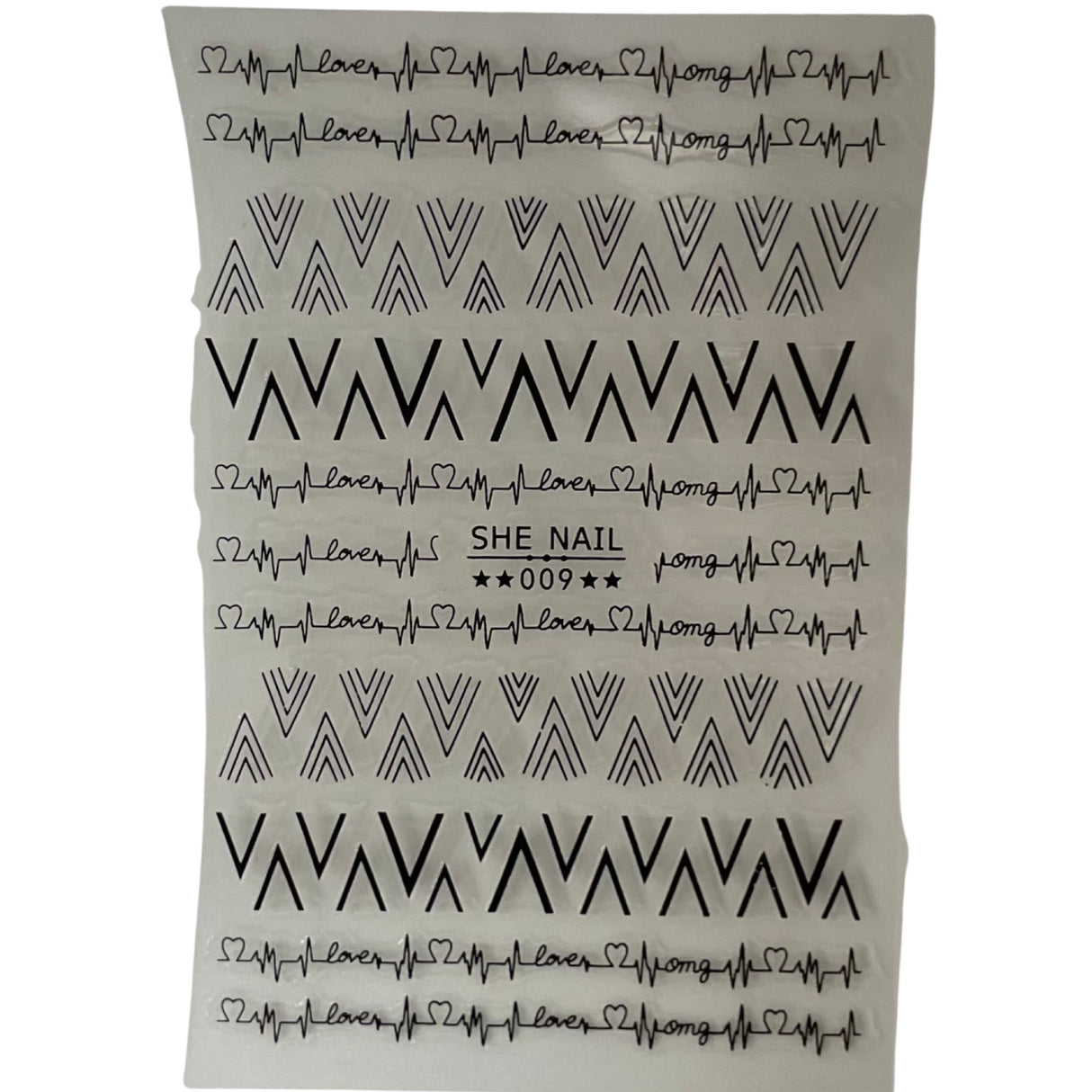 Nail Sticker - 009 Black Abstract