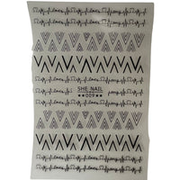 Nail Sticker - 009 Black Abstract