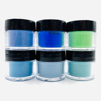 Blue Lovers Nail Art Powder Collection 6pcs