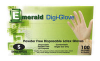 Emerald Latex glove Medium Size- (M) Powder free - Case (1000 Gloves)