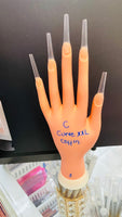 XXL C Curve Coffin Clear Acrylic Nail Tips Bag - 500pc