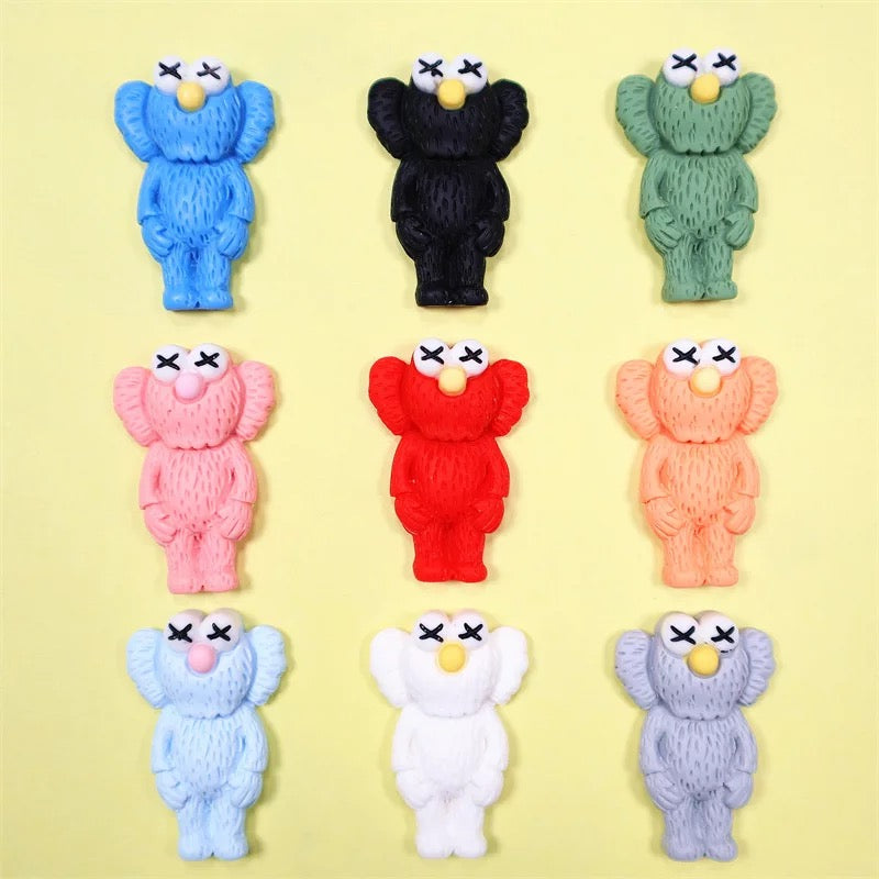 Mini  Elmo Kawaii 3D Nail Charm Figures - 10pc Bag