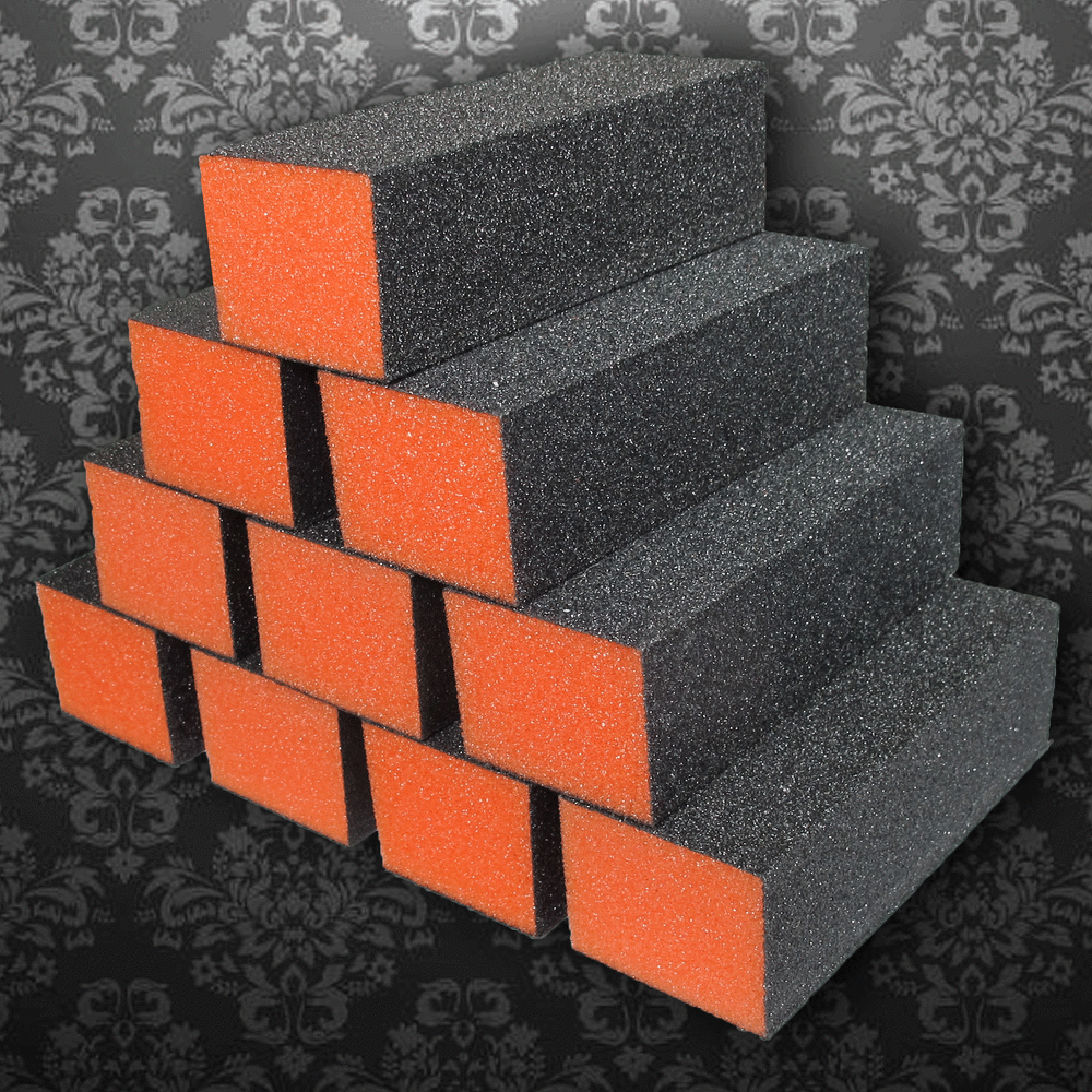 Premium 3 Way Buffer - Orange Black Grit 100/180 (Each)